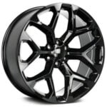 Impact Replicas Snowflake Black Wheel 22x9 +24 6x5.5