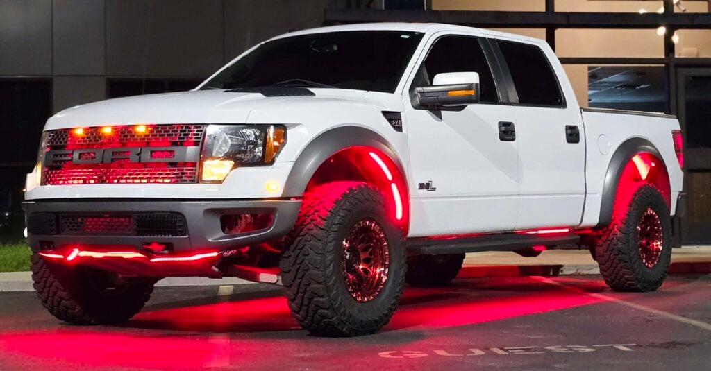 2012 Ford Raptor SVT KG1 Forged 0.08 Wheels And Yokohama Geolandar MT G003 Tires - 2 Inch Lift - 1000013777